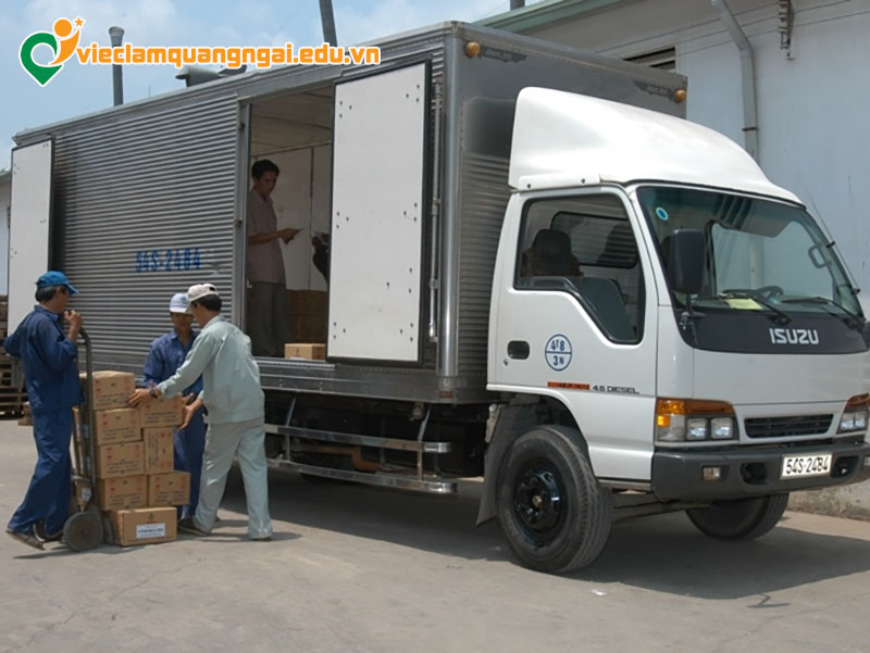 Vị trí lái xe giao hàng