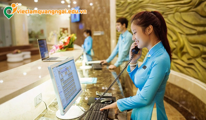 Vị trí lễ tân khách sạn tại Quảng Ngãi